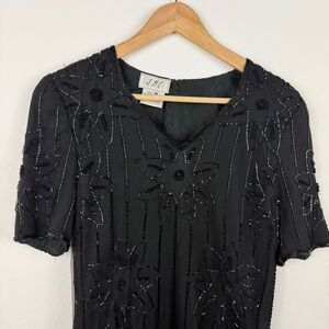 Vintage black beaded dress